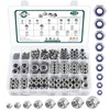 750PCS SAE & Metric Nylon Insert Lock Nuts Kit, 304