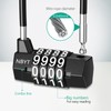 ORIA 4 Digit Combination Padlock, Long Shackle Padlocks with 5mm