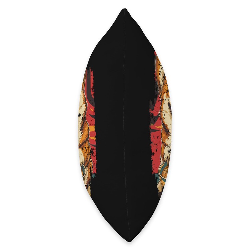 Funny Corgi - Ramen Throw Pillow