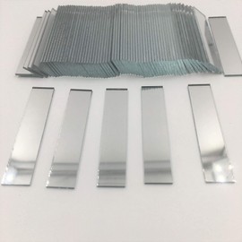 NUO RUI 5/8" x 2" Rectangular Mirror Mosaic Tiles Craft Mirrors 60 Pieces (5/8'' x 2'')