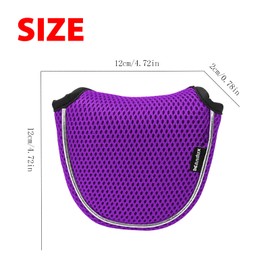 Andux Mallet Cover Golf Putter Head Covers for Center Shaft Putter Purple MT/TG16, Semicircle
