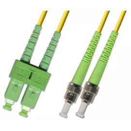 RiteAV 10M Singlemode Duplex Fiber Optic Cable (9/125) SC/APC-ST/APC
