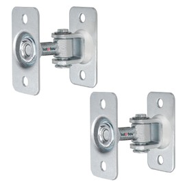 KOTARBAU Set of 2 Gate Hinges - M12 - Adjustable 50-70 mm - Gate Hinge with 2 Screw-On Plates - Heavy Duty Hinges for Garden Gate - Galvanised Steel Gate Hinges - Silver