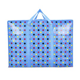 98L Extra Large Storage Bags,Waterproof Dust Resistant Reusable Double Zipper Bag,For Moving House Clothing, Wardrobe storage, toys, laundry, bedding (Blue)