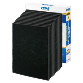 VEVA Precut for HPA200 Premium Carbon Activated Pre Filters 12 Pack Compatible with HW Air Purifier Models 200, 202, 204, 250B. Precision Fit for Easy Installation Advanced Filters
