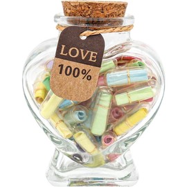 Capsule Letters Message in a Bottle - Love Letter for Valentine's Day, Birthday - Cute Things Gifts for Boyfriend/Girlfriend (Mixed Color 30pcs) Transparent Mother Cup gag gift Anniversary Novelty Party mom christmas - Color: Mixed Color 80pcs