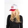 Two Tone Vintage Snapback Hat - Honey - White/Red
