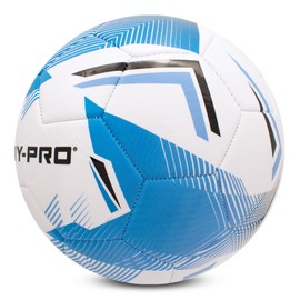 Hy-Pro Chevron Football - Blue, Size 5, PVC Football for Improved Grip - Ideal for Training and Competition Games in All Weather Conditions