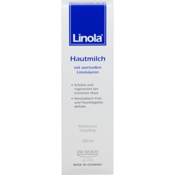 Linola Hautmilch mit wertvollen Linolsäuren, 200 ml Cream