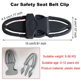 Paifeancodill Car Safety Seat Belt Clip, Safety Strap Belt Harness Chest Clip Safe Buckle for Baby, Seat Chest Harness Clip Car Seat Buckle Side Release Buckles Belt Lock Stroller Chest Clip (Black)