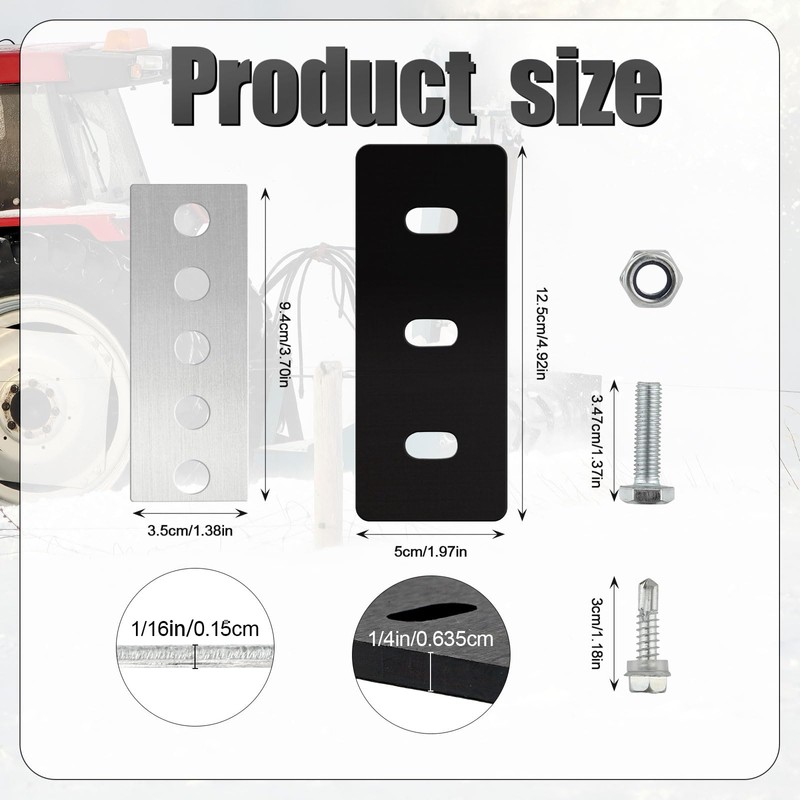 Universal Schneefräsen-Laufrad-Modifikationssatz 1/4 Zoll 3-Blatt, Edelstahl 304 Schneefräsen-Laufrad-Modifikations-/Gummisatz Verhindert Verstopfungen