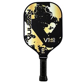 Vulcan | V540 Pickleball Paddle | Hybrid Performance | Polypropylene Core - Carbon Fiber Surface | USAP Approved | Gold Splatter