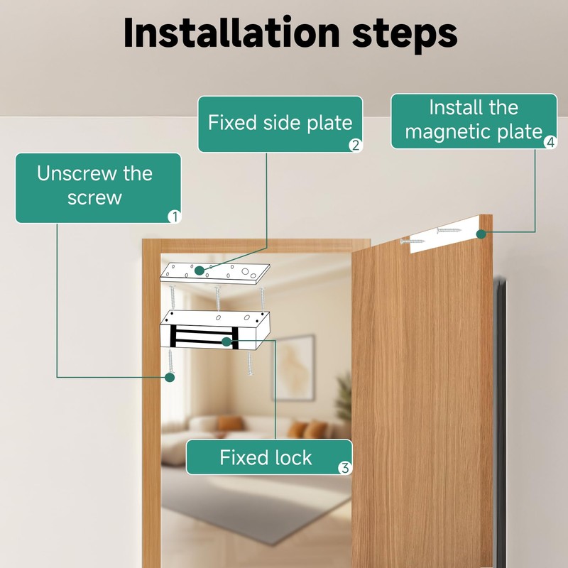 Access Control System RFID 600 lbs Electromagnetic Door Lock with