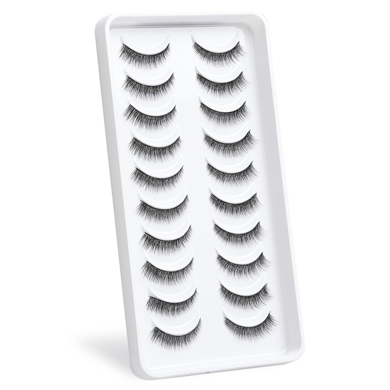 Natural Looking False Eyelashes Natural Lashes Thin Band Eyelashes Reusable