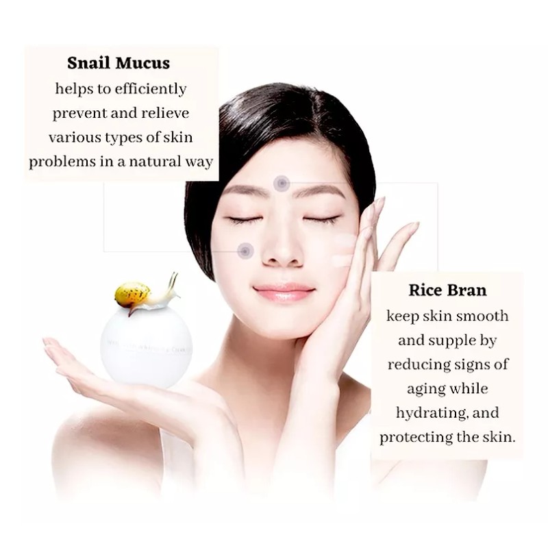 Bidameun Siyoul Crema Para Antiarrugas Y Manchas, Snail Wish Whitening