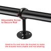 Biaungdo 8 Pcs 1-1/4 Inch Ceiling Curtain Rod Bracket, Heavy