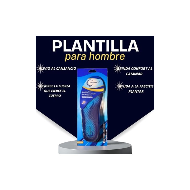 Plantilla de Gel para Hombre Talla 27‑29 – Recortable