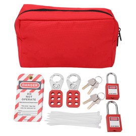 Loto Kit Lockout Tagout Kit Electrical Loto Kit with Safety Padlocks, Hasps, Loto, Keys Bag for Lock Marked Products and Safety Equipment with 21 Components Nylon