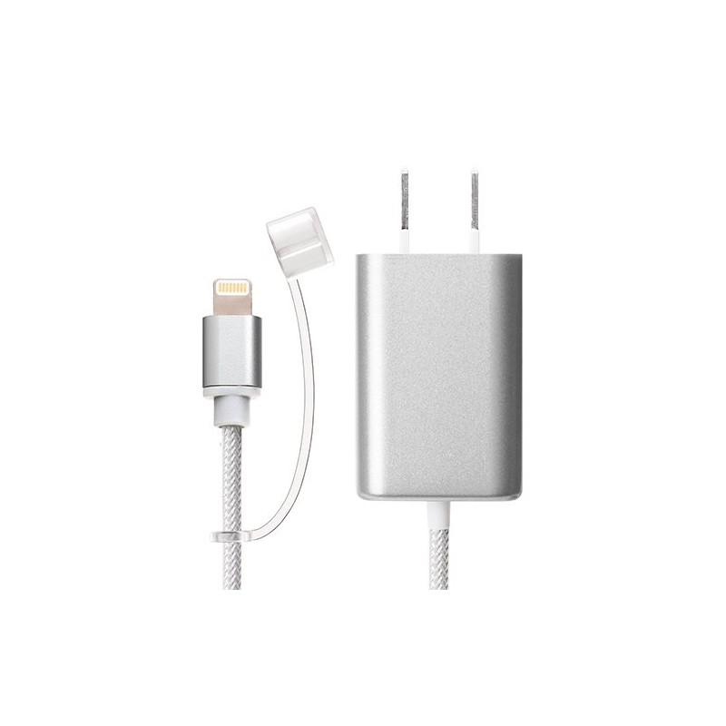 PGA Lightning Connector AC Charger Tough Cable Type , sliver