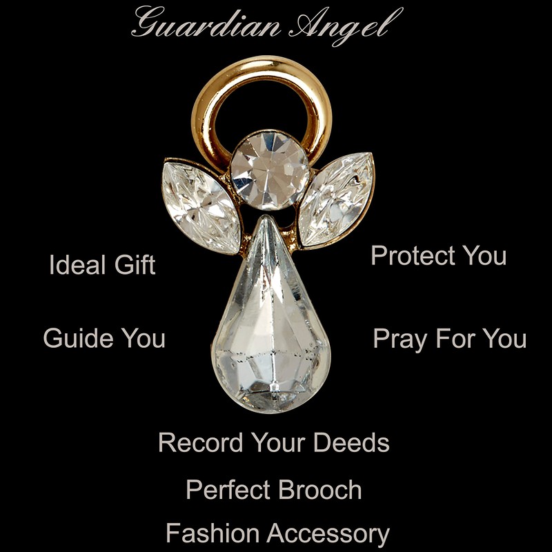 Guardian Angel April Birthstone Angel Pin With Gem Stone Sentimental