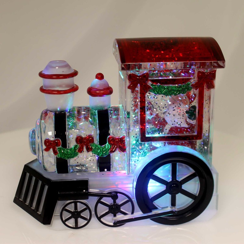 Roman Confetti Santa Claus Train LED Light-up 6 x 7