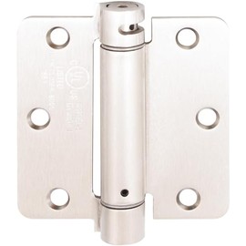 Stone Harbor Hardware Adjustable Spring Hinge, 3-1/2 Inches, 1/4" Radius Corner, Satin Nickel