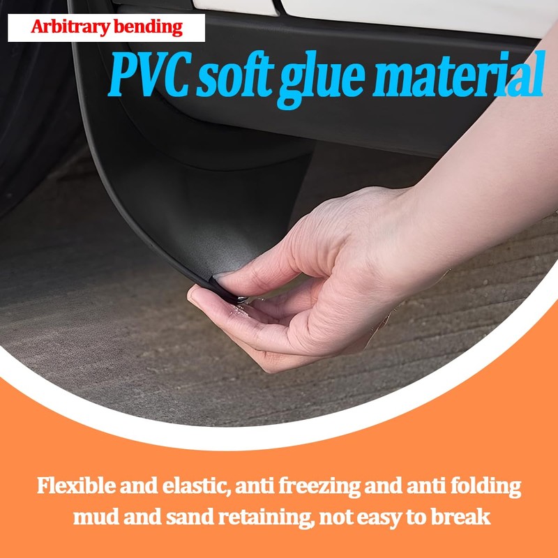 4PCS Car Mud Flaps, Flexible Rubber Vehicle Mudflaps Mudguard Splash