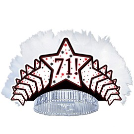 71ST Birthday Feathered Tiara (Each)