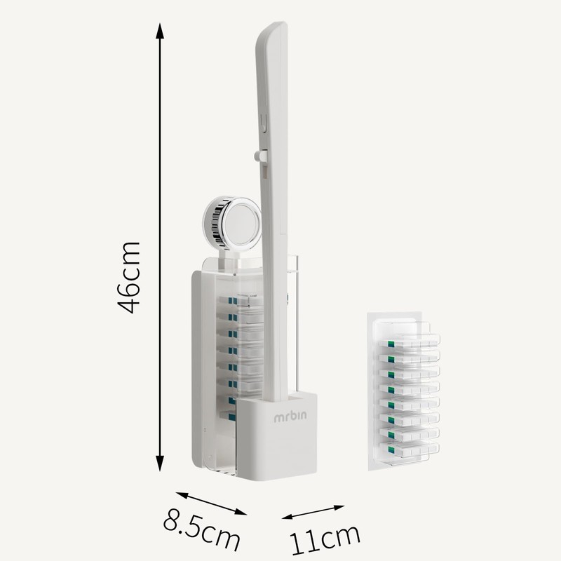 Mrbin Disposable Toilet Brush and Holder Set, Cleaner Toilet Bowl