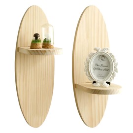 Cyleibe 2Pcs Wooden Wall Shelves, Modern Floating Shelves for Room Decor, Wall Mounted Storage Shelf for Wall, Bathroom, Bedroom, Living Room, Kitchen 30cm