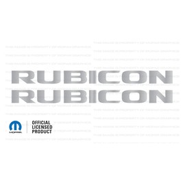 Decal Mods Rubicon Hood Graphic Decal/Sticker fits Jeep Wrangler JK (2007-2018) Metallic Silver CMS (Set of 2) | SJ1Y3