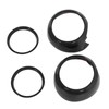 4pcs Carbon Fiber Style Door Midrange Speaker Cover Trims for