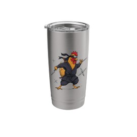 Funny Ninja Chicken Anime Warrior Samurai Cosplay Stainless Steel Insulated Tumbler