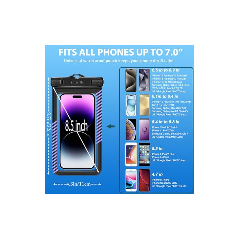 IPX8 Waterproof Phone Pouch - Universal Protection for Devices