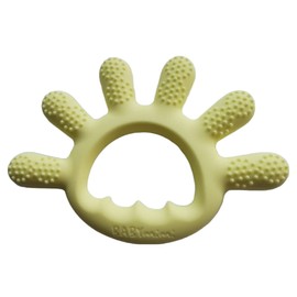 BABYmimi Silicone Teether - Finger-Shaped Organic Baby Teether Toys to Chew On - for Teething Relief, Babies - Pastel-Colored Fruit Design, Rising Dots - Food-Grade Material - BPA Free