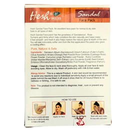 Hesh Unisex Sandal Face Pack 100% Herbal Cleanser Soft Smooth Glowing Skin 100 Gm