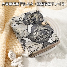 ADOFUN Money Bank for Bills, Savings Notebook, Money Sorting, Savings File, No Lock, 50 Pages/100 Sheets Capacity, Envelope-style Savings Book, 100 Million Yen Savings Challenge, Paper Money Case