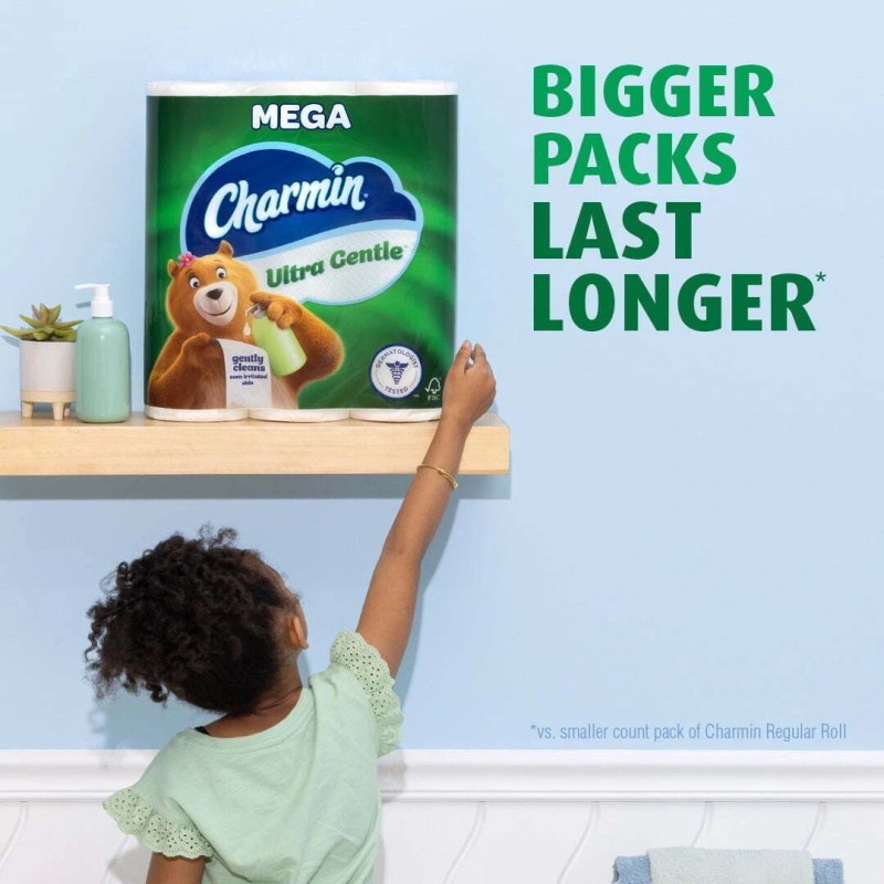 No Brand Ultra Gentle Toilet Paper, 18 Mega Rolls, 231