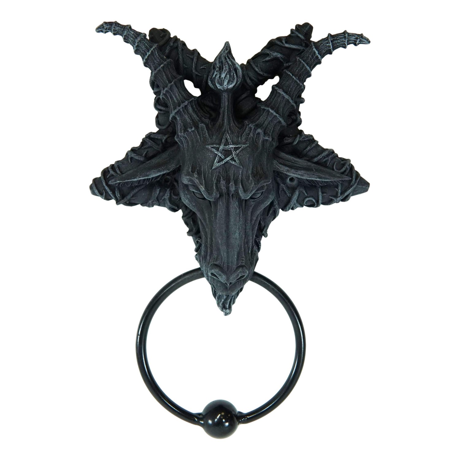 Ebros Faux Stone Sabbatic Goat of Mendes Samael Lilith Baphomet Head On