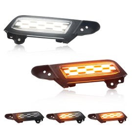 DYNVEX Sequential Front LED Fog Lights for Tacoma 2016-2023, Clear Lens Switchback Amber Turn Signal Light & White Daytime Running Lights, [More Visibility & Safer] Turn Signal Fog Lamps, 1 Pair