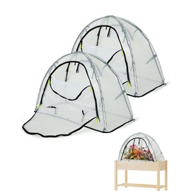 Pop up Greenhouse Tent Cover Tunnel Plant House,Large Gardening Flower Sunshine Room with Mesh Windows,Backyard PE Cover for Cold Frost Protector with Stakes and Rope Guys (Mini Size 45″x22″)