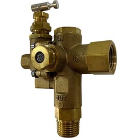 1/2" NPT Side Inlet, All in One Pilot Unloader Check Valve, Includes Throttle Control Cable for 6.5HP Max Gas Compressors (125-150 PSI, 36" Throttle Control Cable & Unloader Valve)