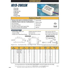 Solus 120V Electronic Single Lamp Fluorescent Ballast – Rapid Start, Metal Housing – Pack of 1, 2, or 4 – UL/cUL Listed, Linear & Compact Fluorescent Lamps (Pack of 2)