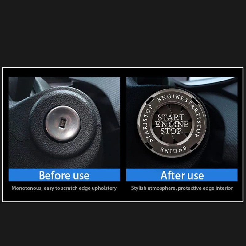 Car Engine Start Stop Button Cover Ring Start Button Cover