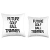 Future Golf Ball Trimmer Throw Pillow, 18x18, Multicolor