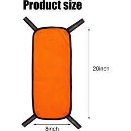 Blaze Orange Mesh Safety Panel,Mesh Safety Panel With Reflective Strips,Hiking Reflective Mesh For Hiking Climbing Camping Travel (Orange, L:8×20inch)