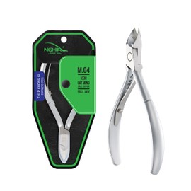 NGHIA Stainless Steel Nail Nipper - M-04: Precision Acrylic Nipper with Grey Plated Jaw, Curve Handle, and Single Spring Mechanism