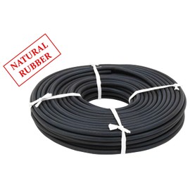 Mytee Products 3/8" x 150' Natural Rubber Rope - Solid Core Rubber Bungee Cord for Industrial and Home Use, Tie-Down
