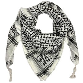LEO SPIK Shemagh Keffiyeh Scarf for Men and Women, Premium Quality, Original Design, Palestine Original, 100% Cotton Iraqi Design
