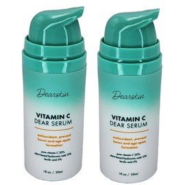 2 PACK Vitamin C Serum 20% - PURE L-ASCORBIC ACID, Ferulic Acid, Hyaluronic Acid Botanic, Vitamin E Organic Cruelty Free for Face and Neck Best Antioxidant, Treatment for Wrinkles, Men and Women
